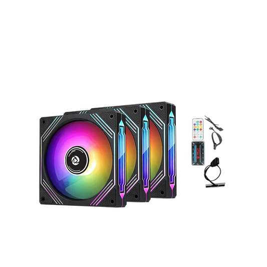 Seaview Tower X3 Black 3-in-1 with aRGB Hub and Remote Controller 120x120x25