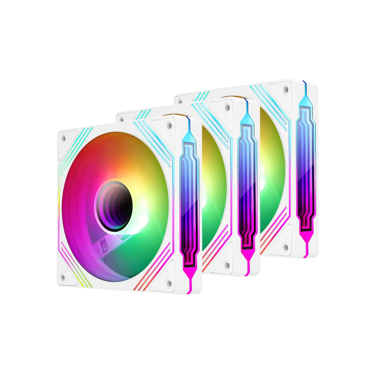 Seaview Tower X3 White 3-in-1 with aRGB Hub and Remote Controller 120x120x25