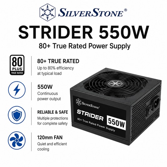 SilverStone Strider 550W 80+ True Rated Power Supply (SST-ST550-EF)