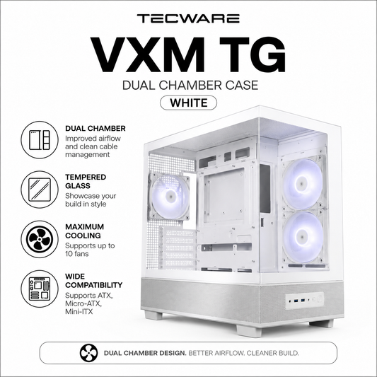 TECWARE VXM TG DUAL CHAMBER CASE WHITE (TWCA-VXM-WH)