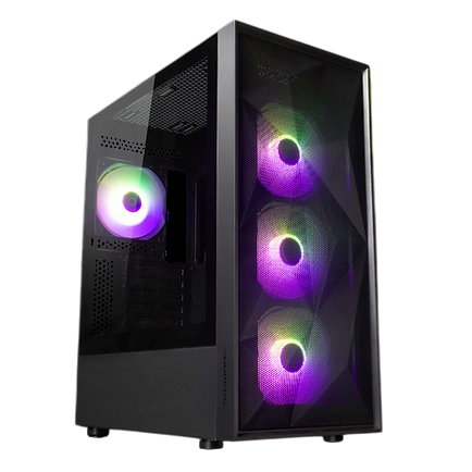 TECWARE Forge S Omni Black TG Case - 4 Fans Included