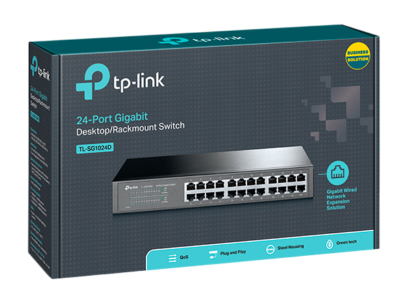 TP-Link TL-SG1024D 24-port Switch Hub 10/100/1000 Desktop/Rackmount