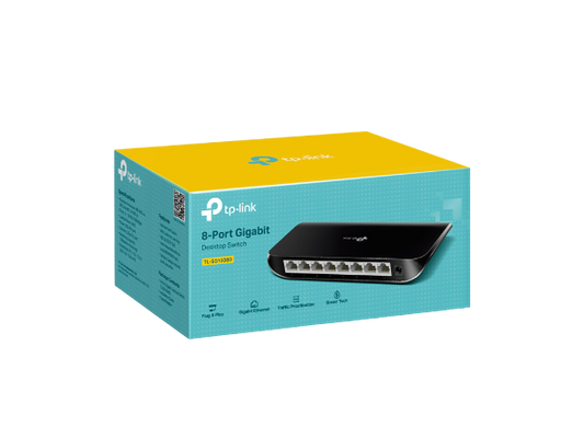 TP-Link TLSG1008D 8-port Switch Hub 10/100/1000M plastic Desktop