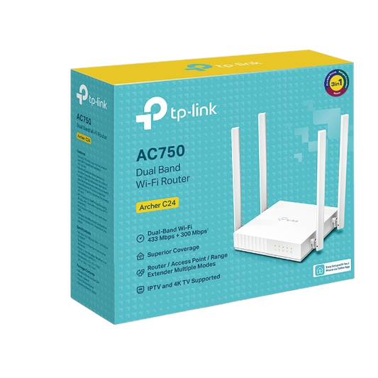 TPLink AC750 Archer C24 Dual Band WiFi Router