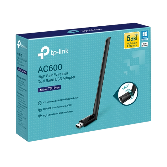 TPLink Archer T2U Plus AC600 Wifi Dual Band USB Adapter