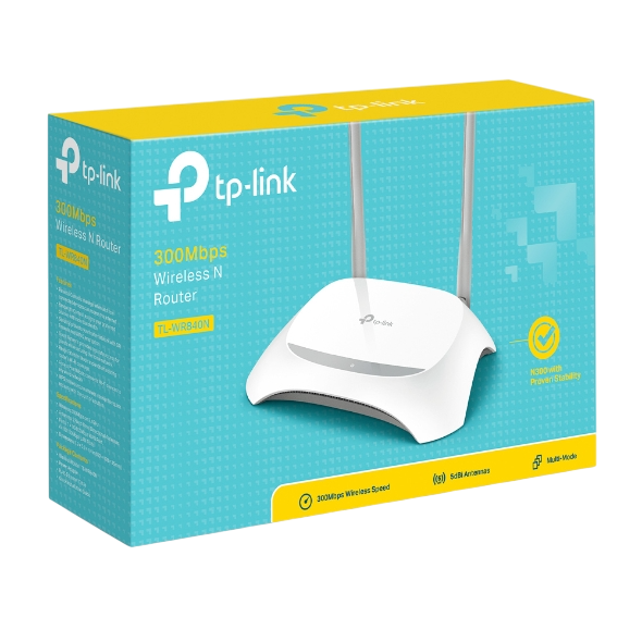 TPLink TL-WR840N 300Mbps 2 Fixed Antenna WirelessN Router