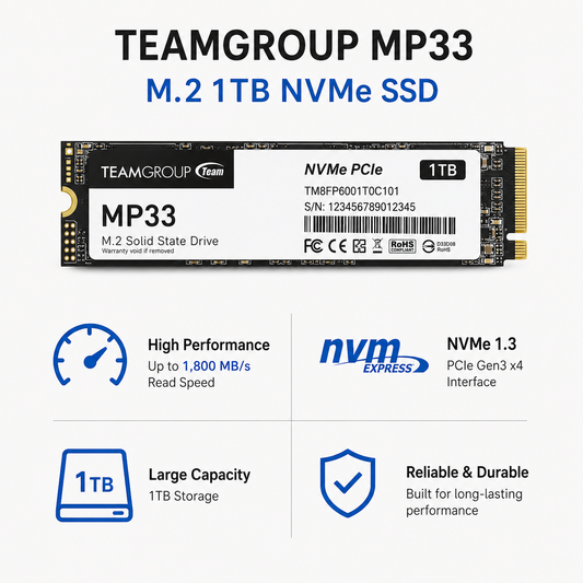 Teamgroup MP33 M.2 1TB NVME SSD (TM8FP6256G0C101)