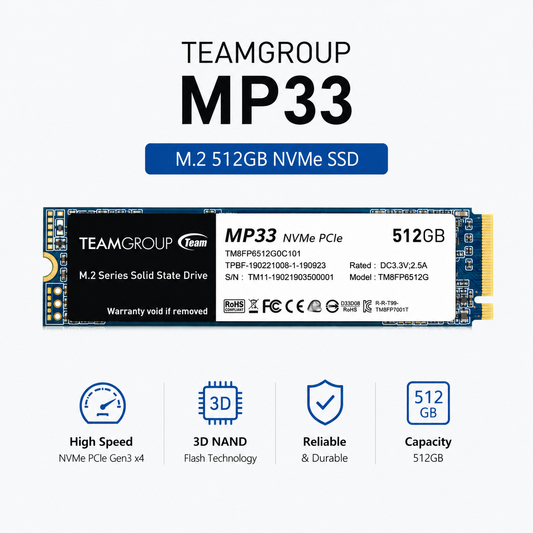 Teamgroup MP33 M.2 512GB NVME SSD (TM8FPD001T0C101)