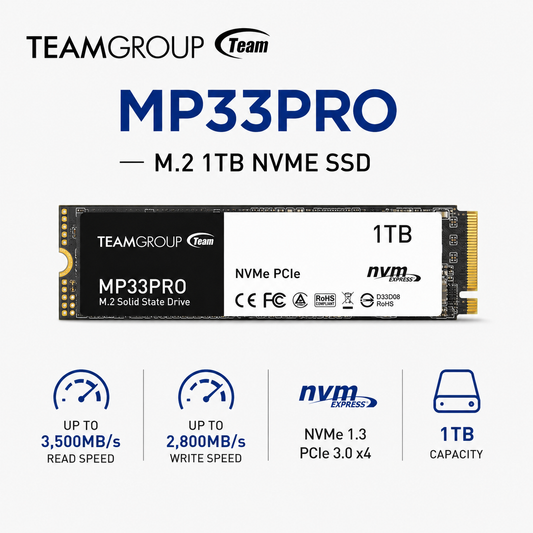 Teamgroup MP33PRO M.2 1TB NVME SSD (TM8FPD002T0C101)