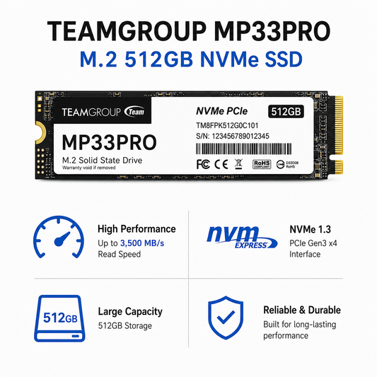 Teamgroup MP33PRO M.2 512GB NVME SSD (T253TZ001T0C101)