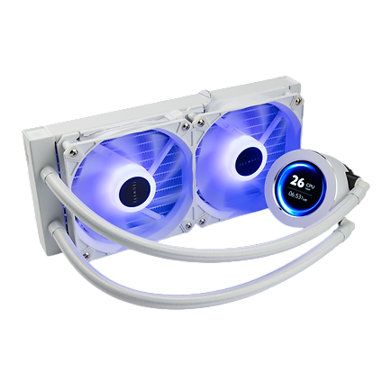 Tecware Eclipse 240 ARGB LCD AiO Cooler - White