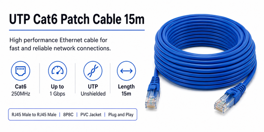 UTP Cat6 Patch Cable 15m (UTP-CAT6-15M)