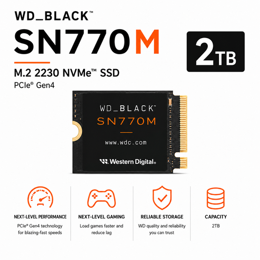WD BLACK SN770M 2TB M.2 2230 NVME SSD (WDS200T3X0G)
