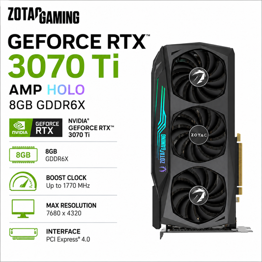Zotac Gaming GeForce RTX 3070 Ti AMP Holo 8GB GDDR6X (ZT-A30710F-10P)